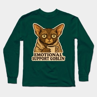 Emotional Support Goblin - Devon Rex Cat Long Sleeve T-Shirt